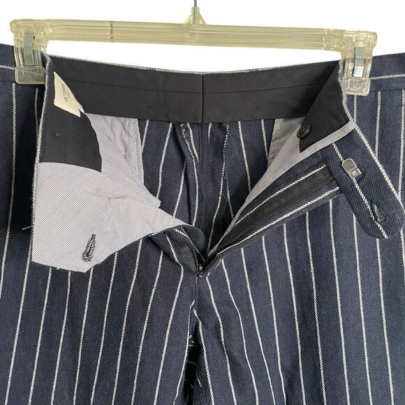 Octubre Editions Mens Jody Suit Navy Pinstripe Double Breasted Flat Front Pant - Picture 9 of 16